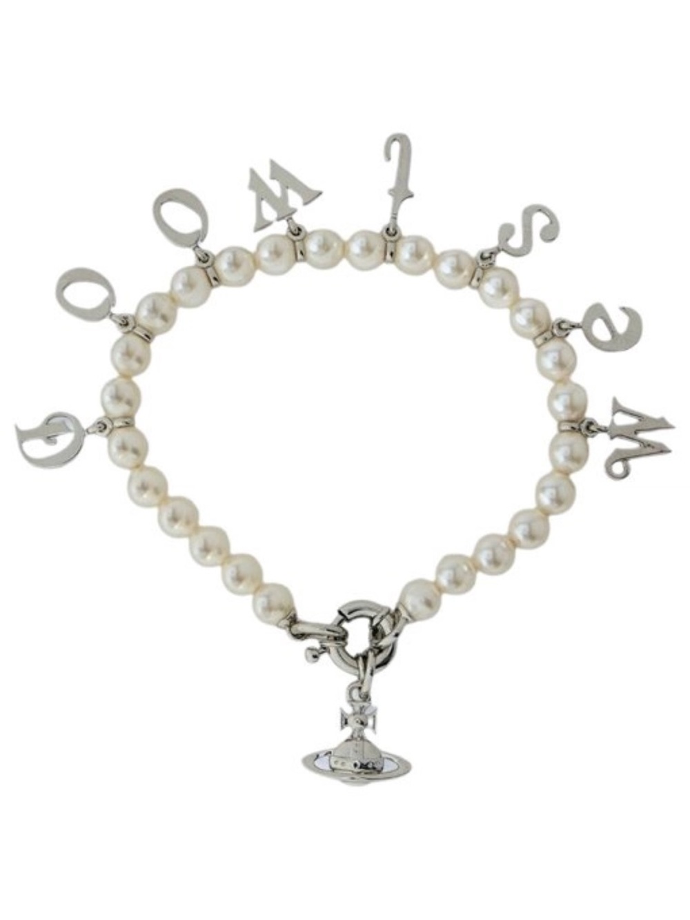 Leanne logo script pearl bracelet